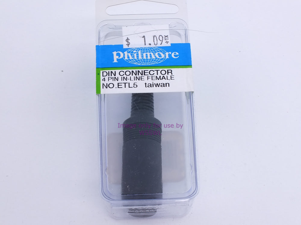 Philmore ETL5 DIN Connector 4 Pin In-Line Female (bin110) - Dave's Hobby Shop by W5SWL