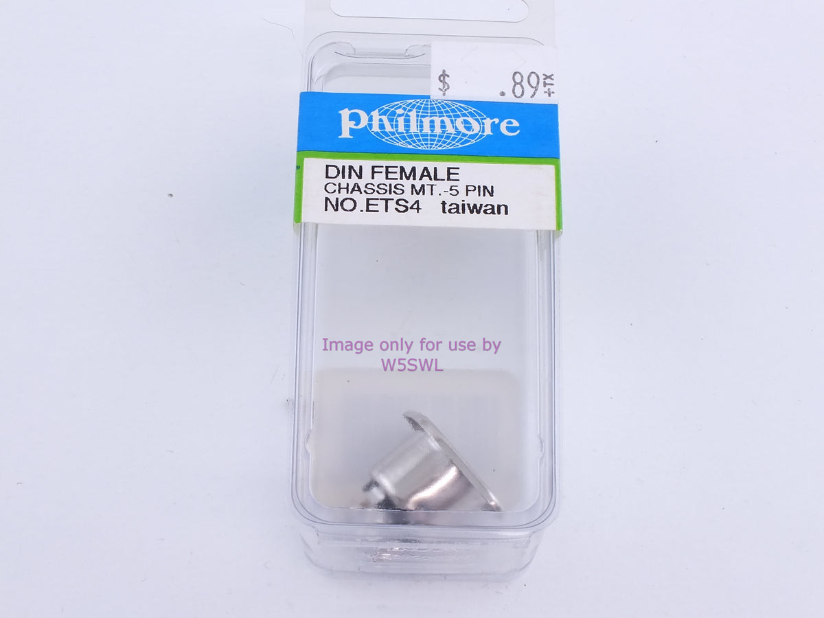 Philmore ETS4 DIN Female Chassis Mount-5 Pin (bin110) - Dave's Hobby Shop by W5SWL