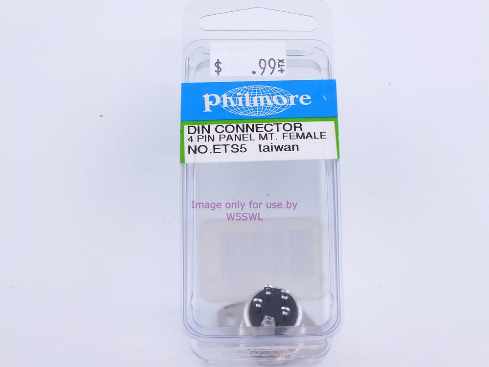Philmore ETS5 DIN Connector 4 Pin Panel MT. Female (bin110) - Dave's Hobby Shop by W5SWL