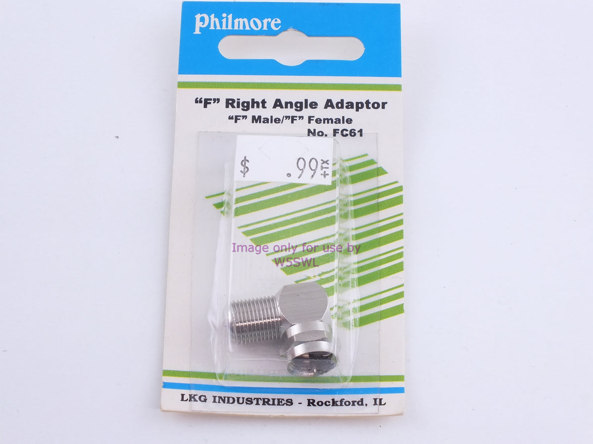 Philmore FC61 "F" Right Angle Adaptor "F" Male/"F" Female (bin103) - Dave's Hobby Shop by W5SWL