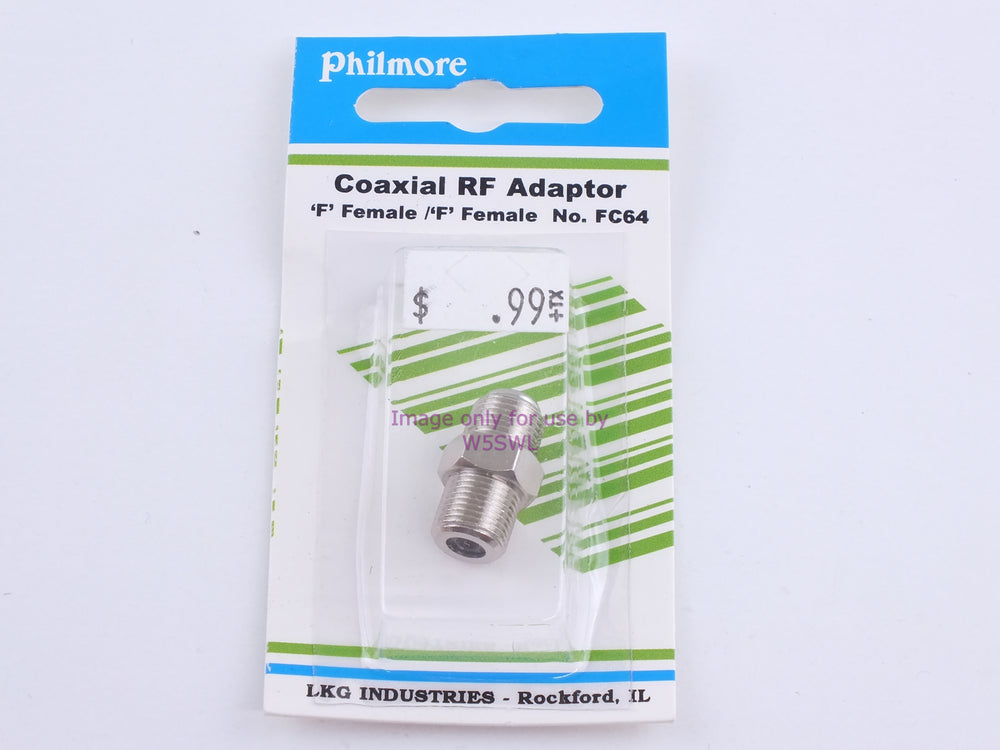 Philmore FC64 Coaxial RF Adaptor 'F' Female/'F' Female (bin103) - Dave's Hobby Shop by W5SWL