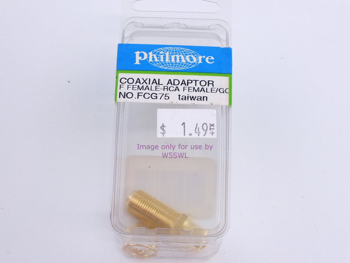 Philmore FCG75 Coaxial Adaptor F Female-RCA Female/Gold Plated (bin104) - Dave's Hobby Shop by W5SWL