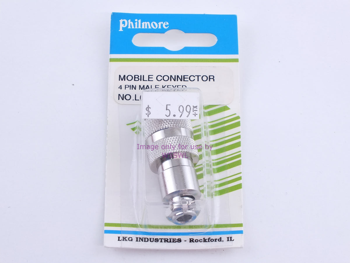 Philmore L606C Mobile Connector 4 Pin Male-Keyed (bin108) - Dave's Hobby Shop by W5SWL