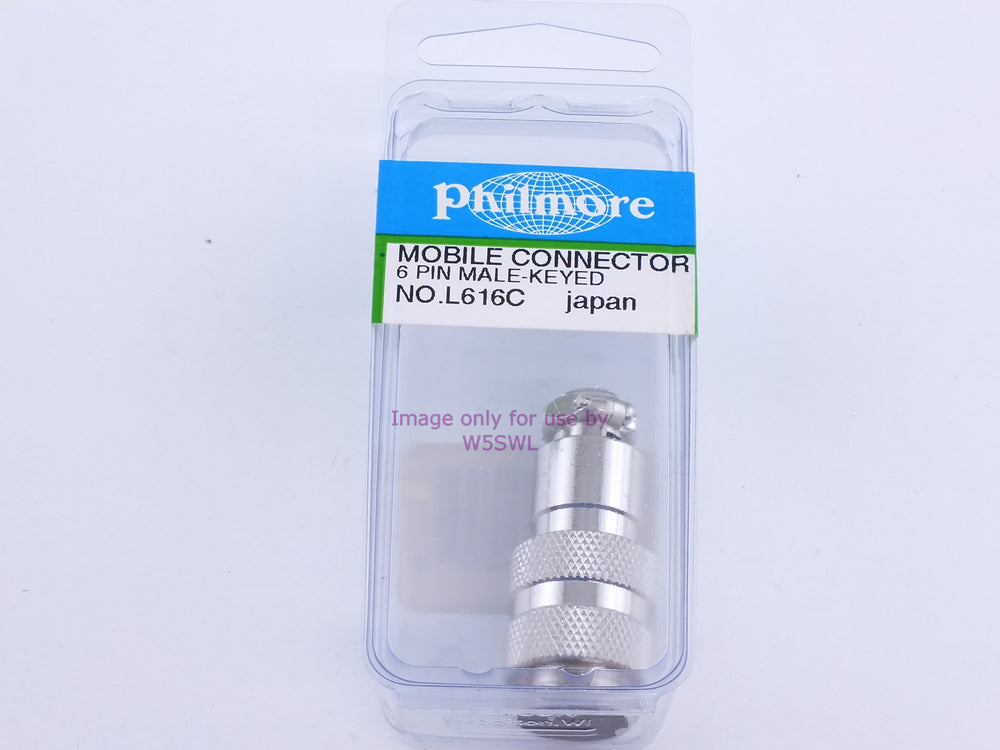 Philmore L616C Mobile Connector 6 Pin Male-Keyed (bin108) - Dave's Hobby Shop by W5SWL