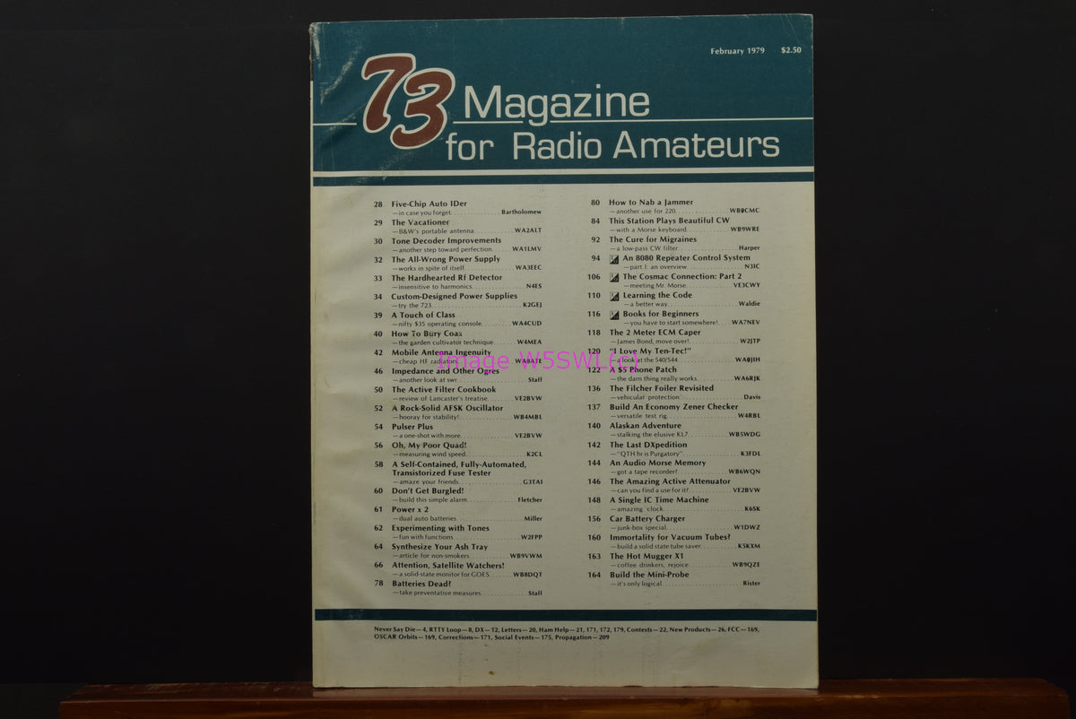 73 Magazine for Radio Amateurs HAM Feb 1979 - Dave's Hobby Shop by W5SWL