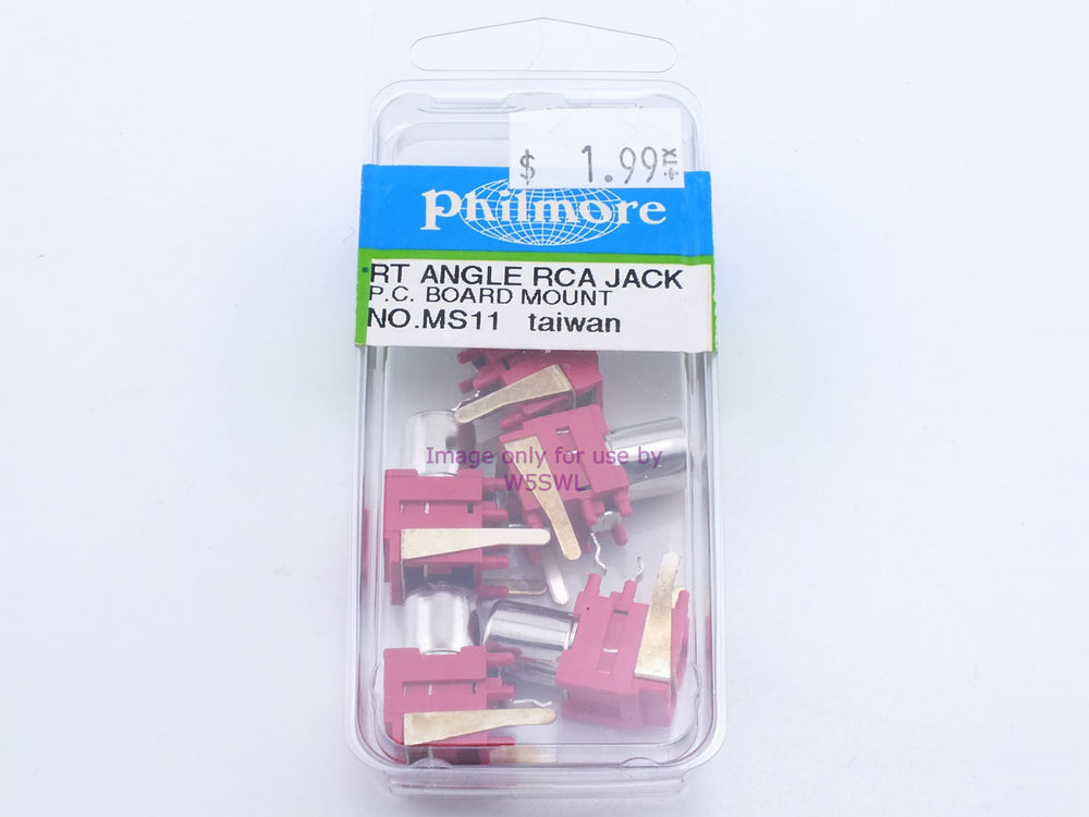 Philmore MS11 RT Angle RCA Jack P.C. Board Mount (bin43) - Dave's Hobby Shop by W5SWL