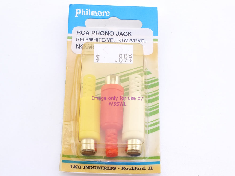 Philmore MS172 RCA Phono Jack Red/White/Yellow-3Pk (bin44) - Dave's Hobby Shop by W5SWL