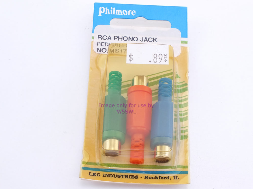 Philmore MS173 RCA Phono Jack Red/Green/Blue-3Pk (bin44) - Dave's Hobby Shop by W5SWL
