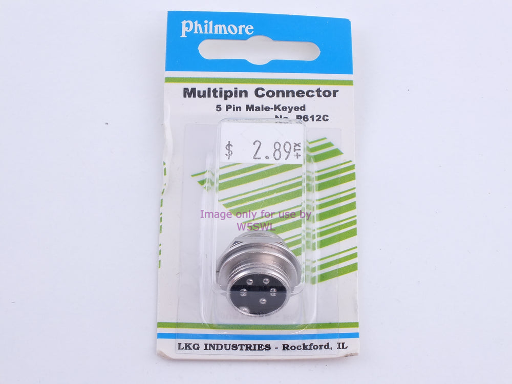 Philmore P612C Multipin Connector 5 Pin Male-Keyed (bin108) - Dave's Hobby Shop by W5SWL