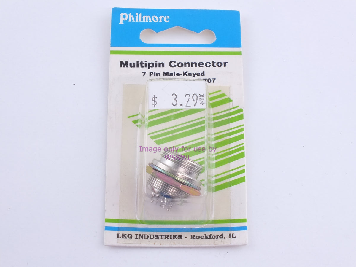Philmore  Multipin Connector 7 Pin Male-Keyed (bin110) - Dave's Hobby Shop by W5SWL