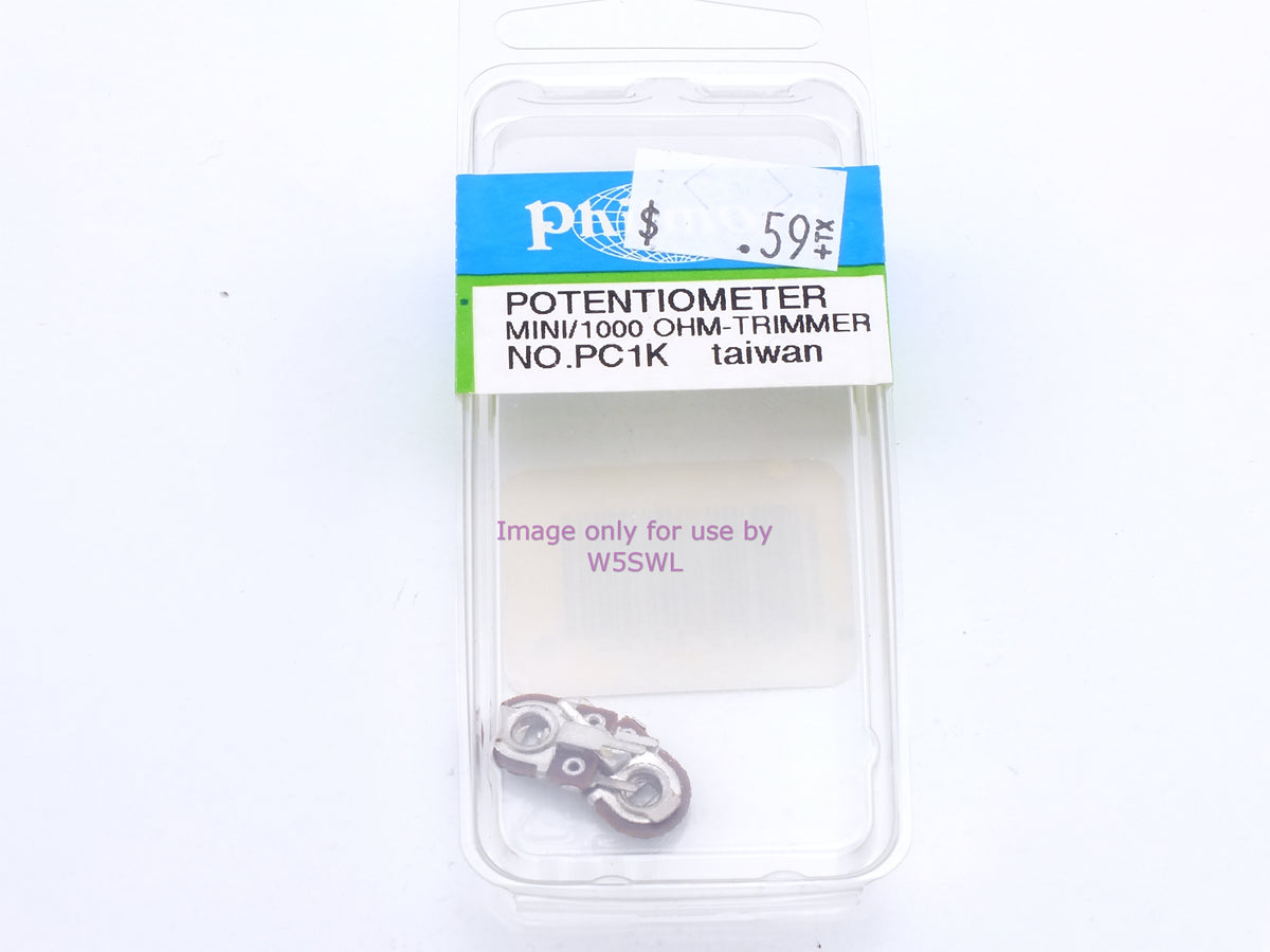 Philmore PC1K Potentiometer Mini/1000 Ohm-Trimmer (bin74) - Dave's Hobby Shop by W5SWL