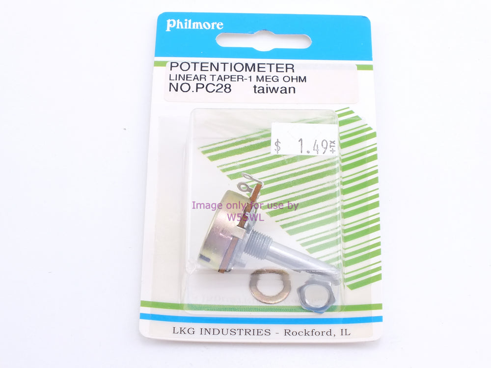 Philmore PC28 Potentiometer Linear Taper-1MEG Ohm (bin66) - Dave's Hobby Shop by W5SWL