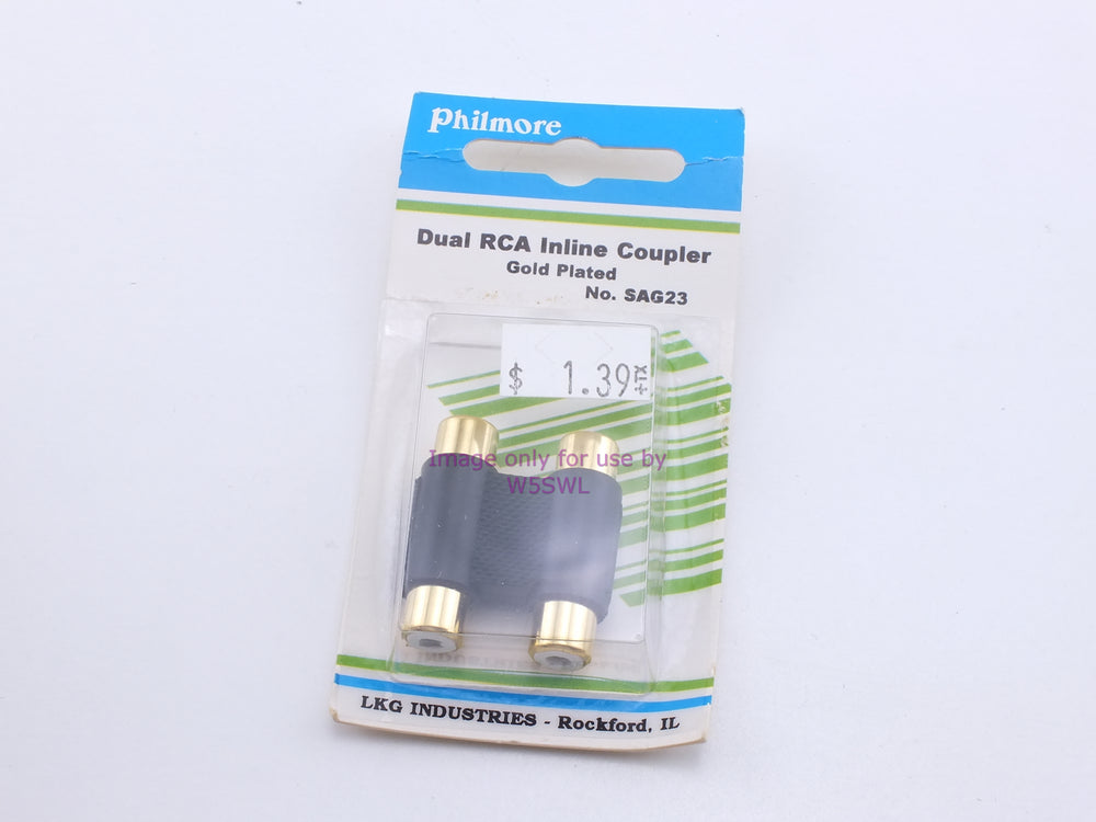 Philmore SAG23 Dual RCA Inline Coupler Gold Plated (bin32) - Dave's Hobby Shop by W5SWL