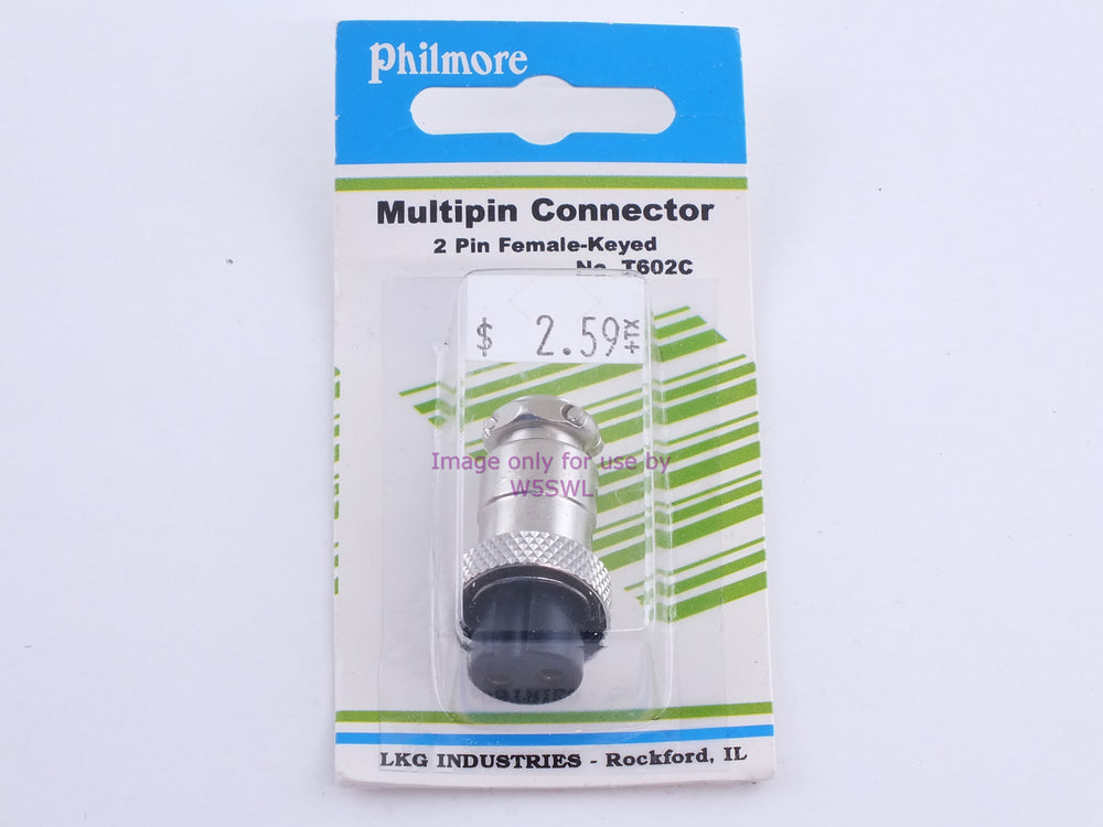 Philmore T602C Multipin Connector 2 Pin Female-Keyed (bin110) - Dave's Hobby Shop by W5SWL