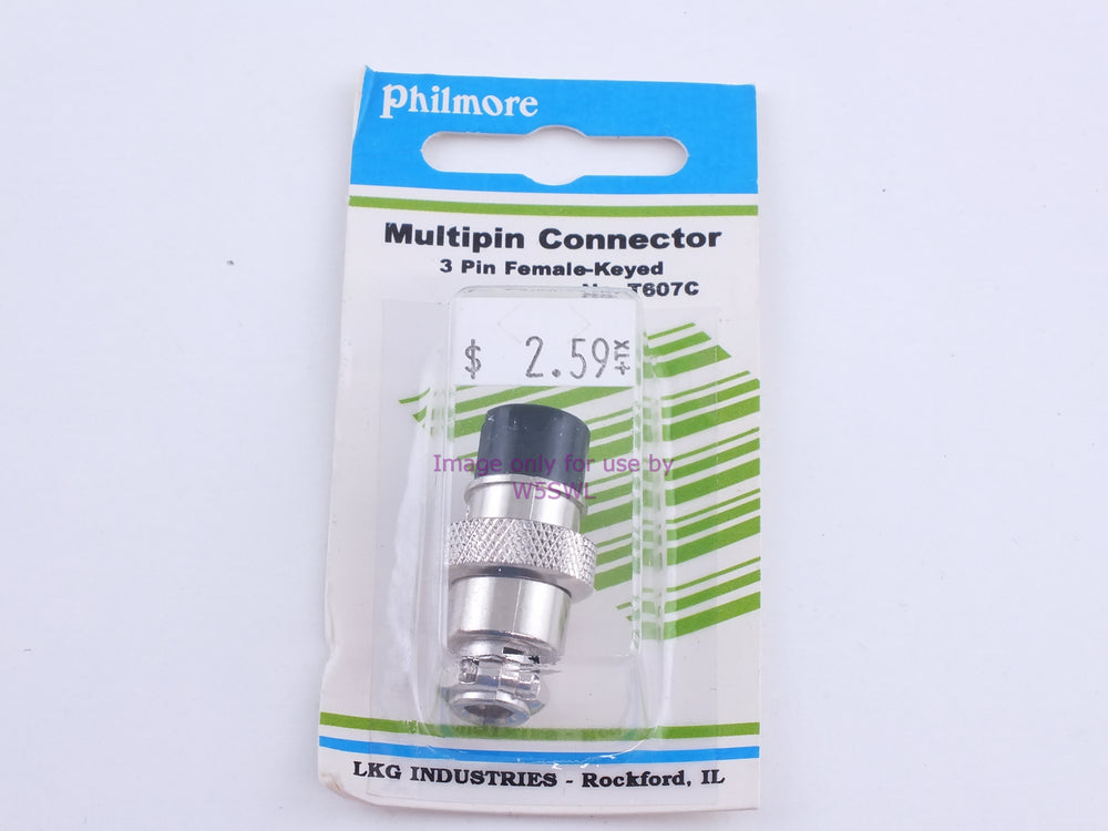 Philmore T607C Multipin Connector 3 Pin Female-Keyed (bin110) - Dave's Hobby Shop by W5SWL
