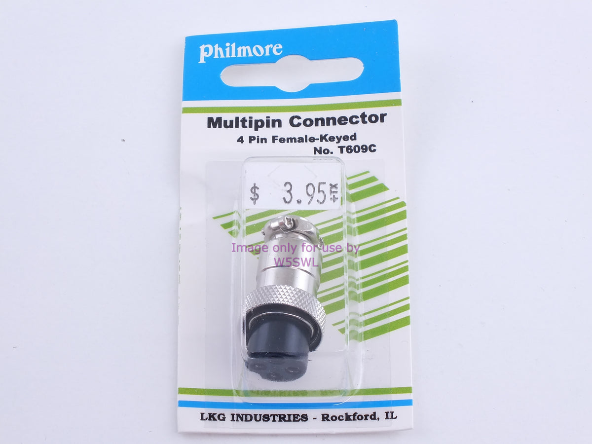 Philmore T609C Multipin Connector 4 Pin Female-Keyed (bin110) - Dave's Hobby Shop by W5SWL