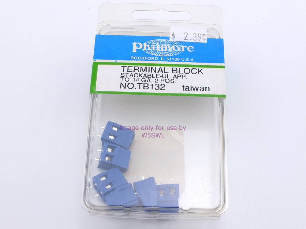 Philmore TB132 Terminal Block Stackable-UL APP. To 14 GA.-2 Pos. (bin34) - Dave's Hobby Shop by W5SWL