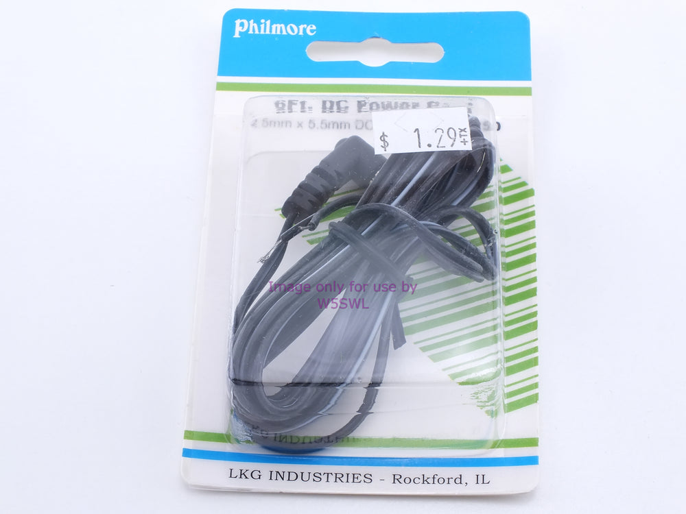 Philmore TC250 6ft DC Power Cord 2.5mm x 5.5mm DC Plug (Bin4) - Dave's Hobby Shop by W5SWL