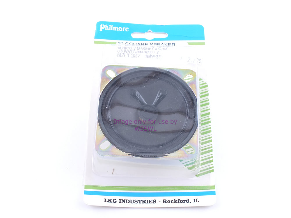 Philmore TS27 3" Square Speaker Alnico V Magnet 8 Ohm .5Watt 300-4000Hz (bin75) - Dave's Hobby Shop by W5SWL