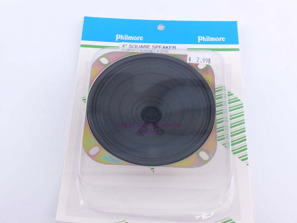Philmore TS29 4" Square Speaker Alnico V Magnet 8 Ohm 1Watt 190-10000Hz (Bin79) - Dave's Hobby Shop by W5SWL