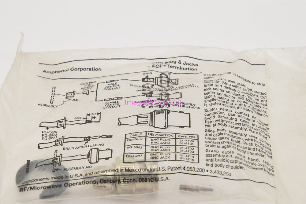 Amphenol 31-4702 BNC Male RG-59 - Dave's Hobby Shop by W5SWL